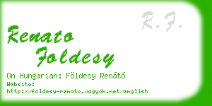 renato foldesy business card