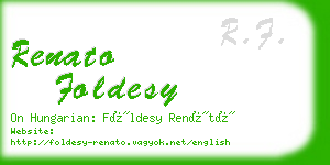 renato foldesy business card